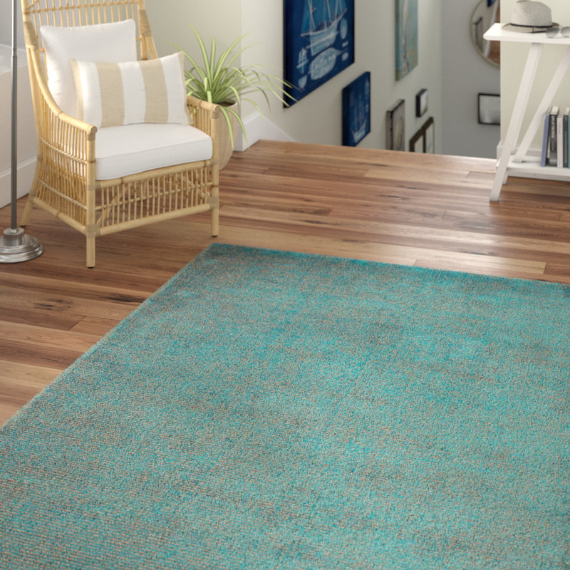 Kaia Solid Colour Wool Area Rug, Rectangle 150 x 230cm