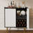 37.4'' Modern Coffee Bar Cabinet With Wine Racks And Drawer Storage For Living Room-741466464