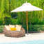 Pure Garden Deck Umbrella Base - Adjustable Inground Umbrella Stand - Flagpole Holder or Patio Umbrella Stand