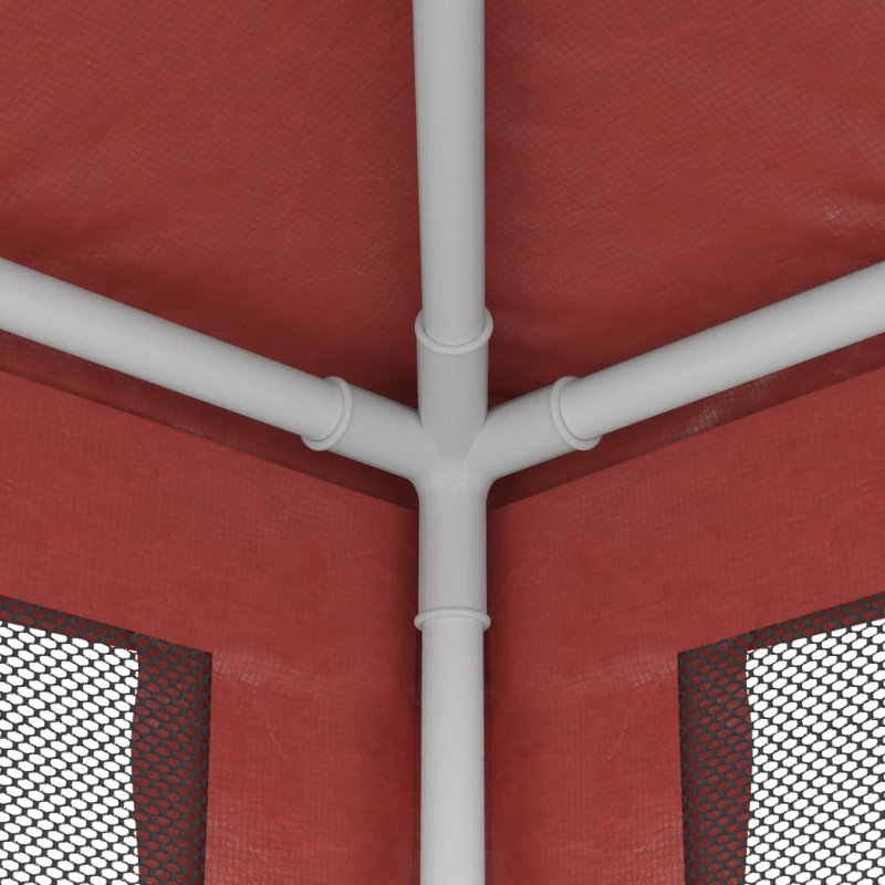 Allieana 2m x 2m Iron Party Tent, Red, Red