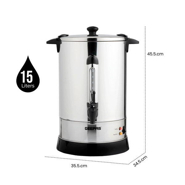 15L Kettle 1650W - Stainless Steel Hot Water Dispenser