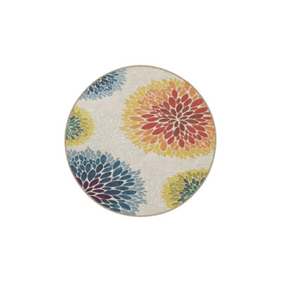 Tapis lavable intérieur / extérieur jaune vif