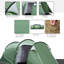 Lacey-Anne 2 Man Camping Tent with 2 Rooms Porch, Dark Green