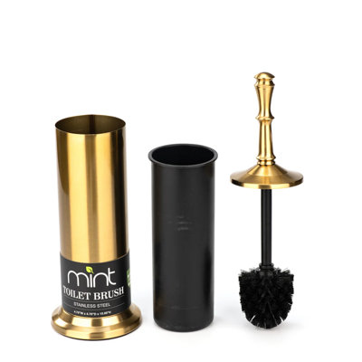 Brosse de toilette industrielle, brosse de cuvette de toilette avec brosse extra longue à poils durables et support couvert pour brosse de toilette