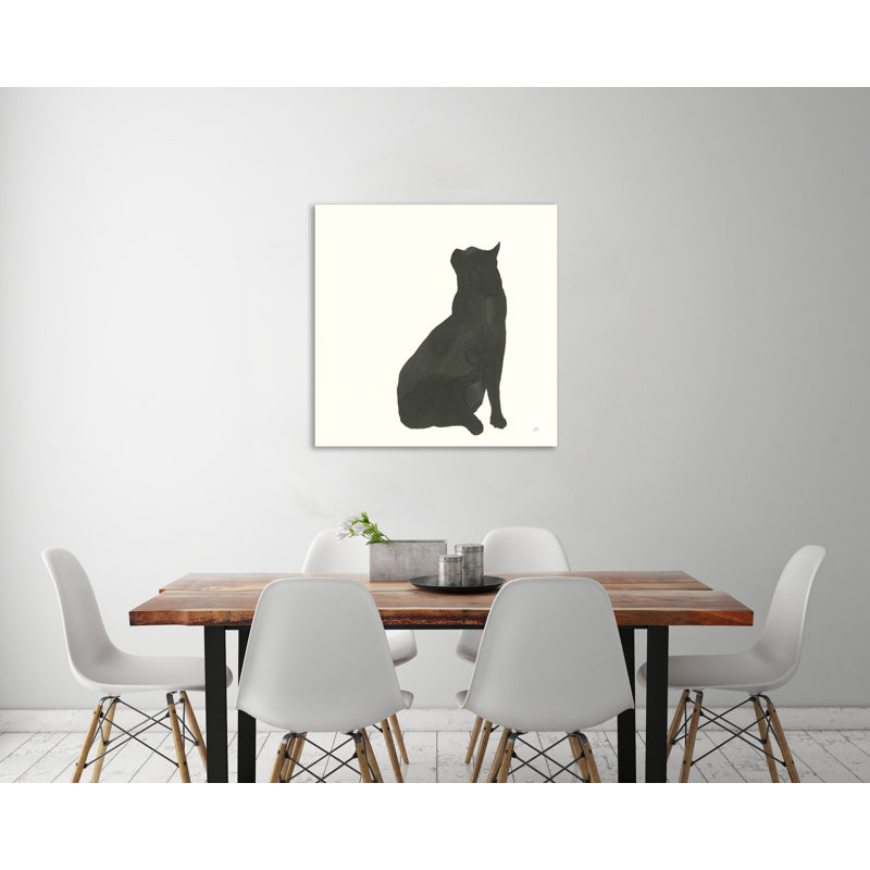 «Black Cat II», toile tendue par Chris Paschke, H 36 po x l 36 po x P 1,5 po
