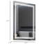 Miroir de salle de bain à DEL, miroir de meuble-lavabo lumineux, fixation murale avec bouton tactile intelligent, horizontalement et verticalement, imperméable, à brancher
