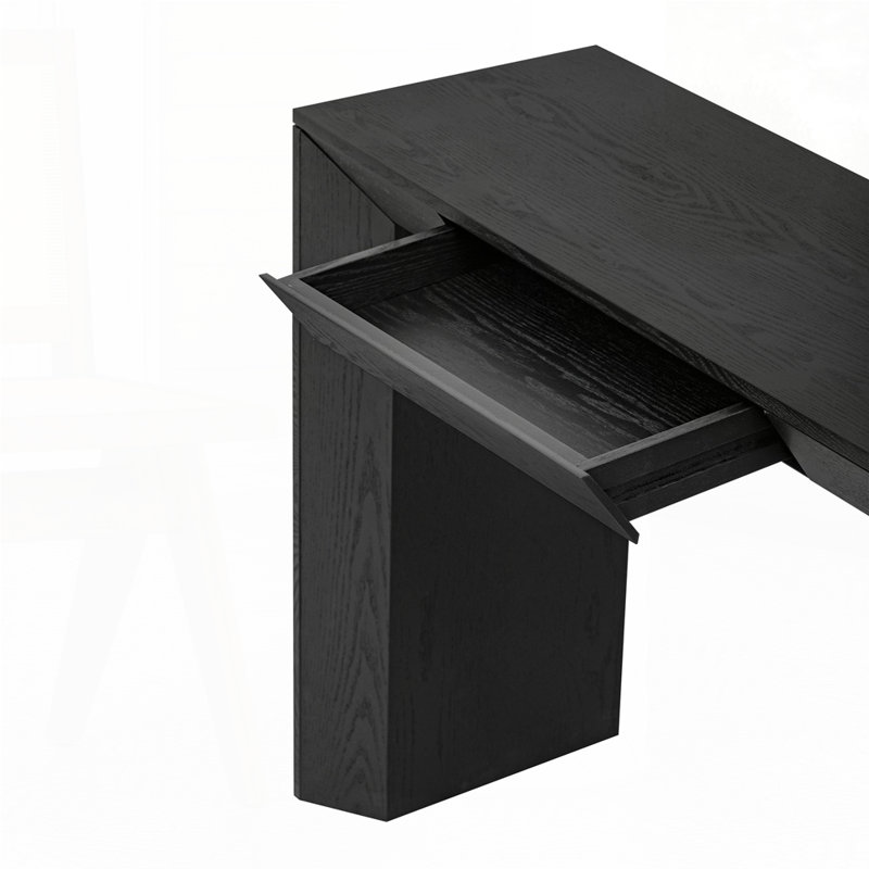 Console moderne avec tiroirs Modern Farmhouse, Noir