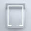 24 po L 30 po, alliage d'argent, armoire à pharmacie, miroir à DEL, trois lumières colorées, tablettes réglables, charnières à fermeture dissimulée