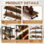 Iron Wine Bottle & Glass Rack in Brown