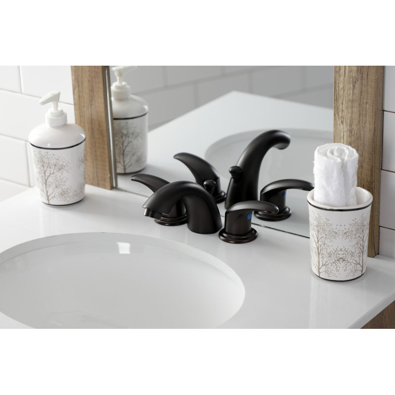 Robinet de salle de bain espacé avec ensemble de drain Legacy, Bronze huilé
