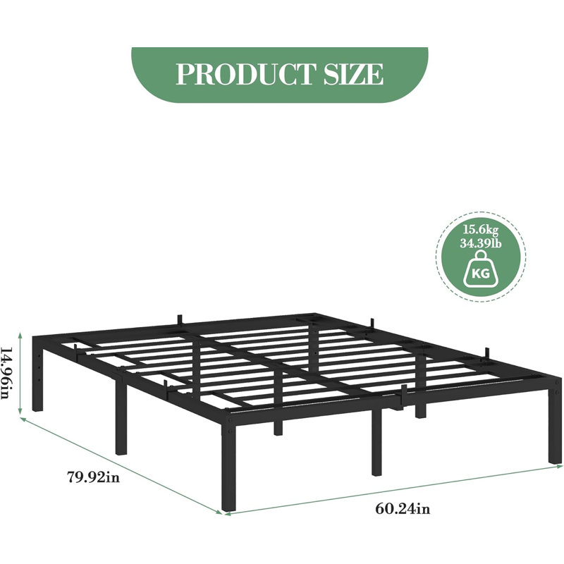 Cadre de lit grand lit Aucun sommier tapissier requis, Grand lit