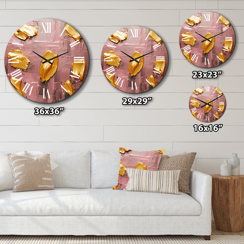 Horloge murale abstraite en métal, Grand