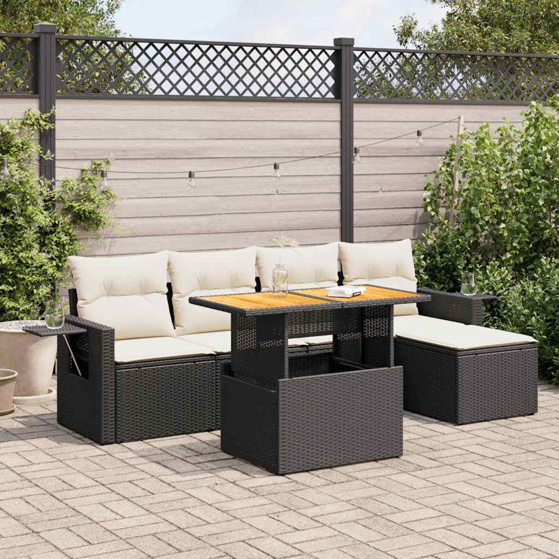 Vidaxl Garden Sofa Set Black