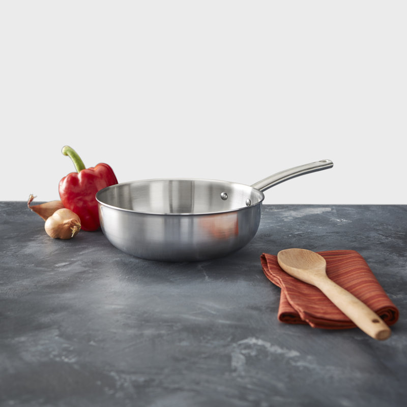 3.5 Quarts Stainless Steel Saute Pan, 2.2 qt.