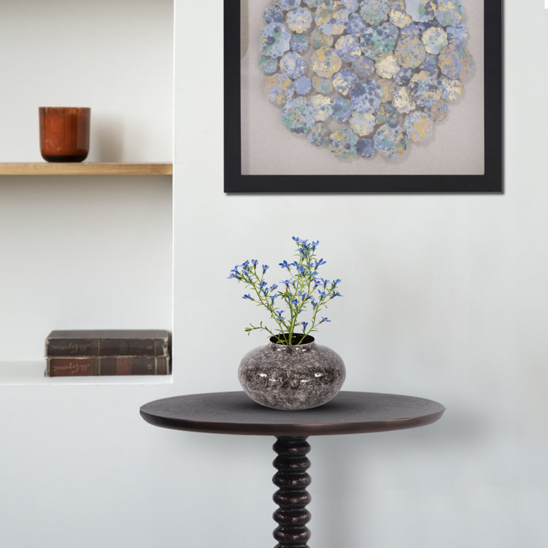 Marbled Aluminum Metal Table Vase