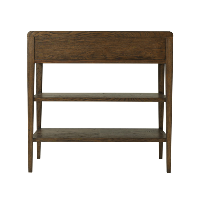 Nova 1 - Drawer Solid Wood Nightstand, Dusk Brown