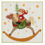 « santa on rocking cheval », art sur toile-31977685