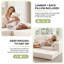 Canapé modulaire en L avec repose-pieds Cloud - avec housses lavables, sans assemblage, canapé en mousse à mémoire de forme pour petits appartements - Animaux de compagnie - Blanc-2035022020-2035022023