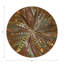Pheasant Feathers Yellow Vegan Leather Round Coasters-409682784