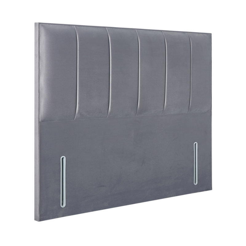 Wirksworth Upholstered Headboard, Plush Steel, Kingsize (5'), Velvet