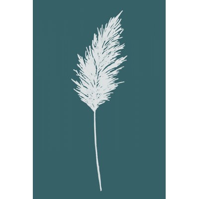 «Elegant Pampas Plume» par Cartissi - Art mural botanique - reproduction encadrée 24 x 36 (noir)