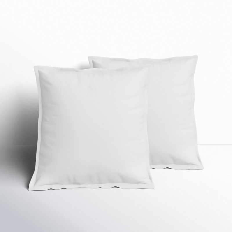 Saha Square Pillow Cover & Insert, White