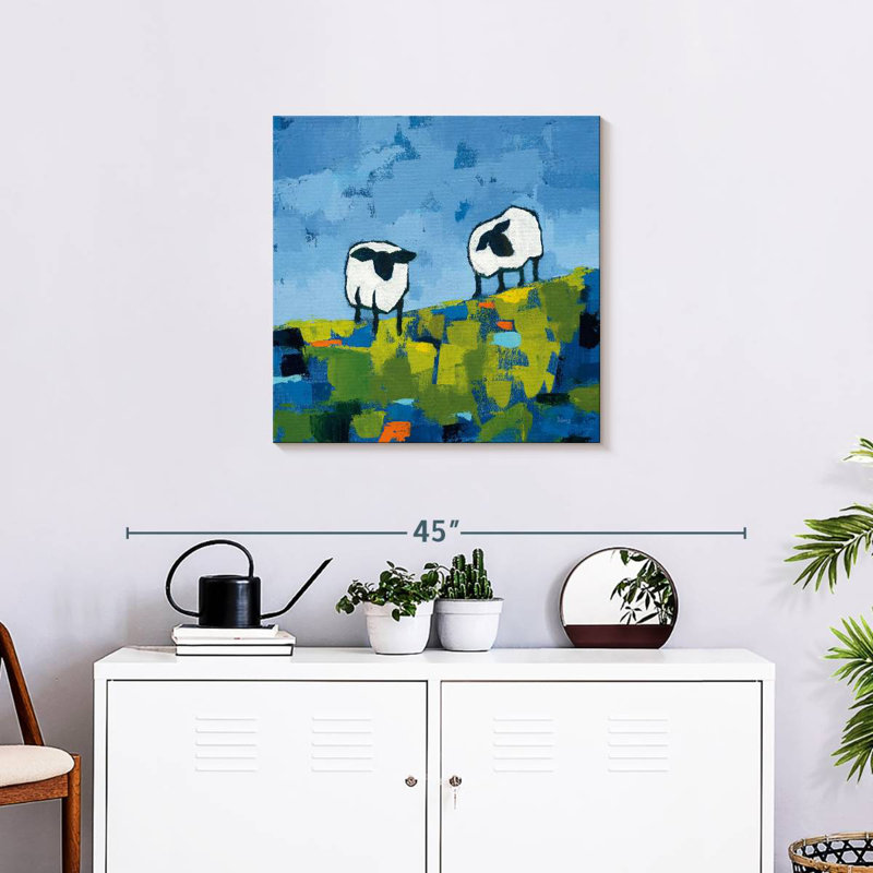 Crowle Two Sheep, 24" H x 24" W