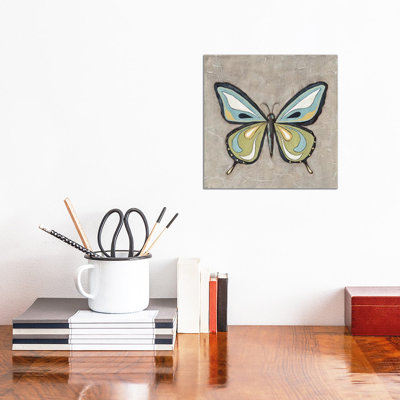 Graphic Spring Butterfly I by Jade Reynolds - Wrapped Canvas Print