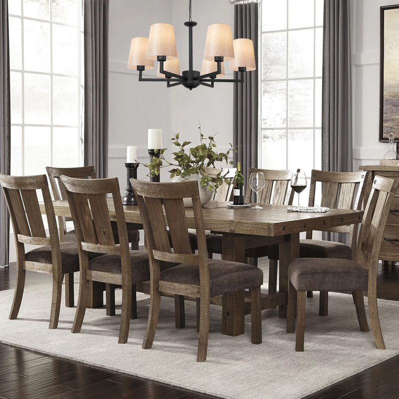 Gilmore 6 - Light Shaded Chandelier, Black Cream