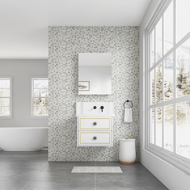 Surface Frameless Mirror Medicine Cabinet, Beveled Mirror Edges Bathroom Medicine Cabinet