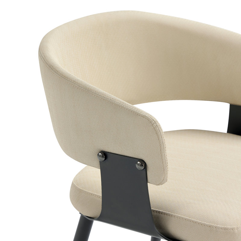 Chaise de salle à manger rembourrée Luce, Sable 