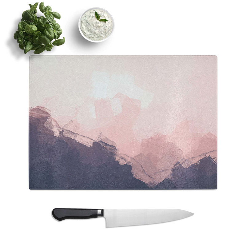 Glass Moon Behind The Mountains in Abstract Chopping Board, 28.5 cm W x 20 cm L