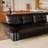 Mid-Century Black Cloud-Shaped Sofa
