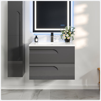 Alberthe 32" Wall-Mounted Single Bathroom Vanity Set