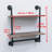 Industrial Pipe Shelf Bathroom Shelves Wall Mounted,19.6in Rustic Wood Shelf with Towel Bar