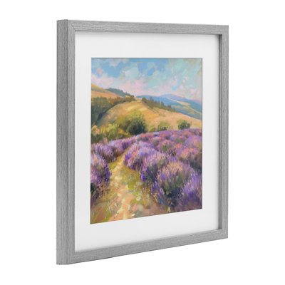 «Lavender Field Hills», reproduction encadrée sous verre, design par LSR Creative Studio