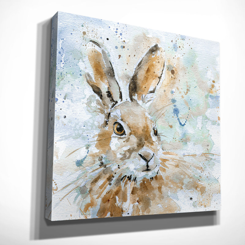 " Hare " by Carol Robinson, 16" H x 16" W x 1.5" D