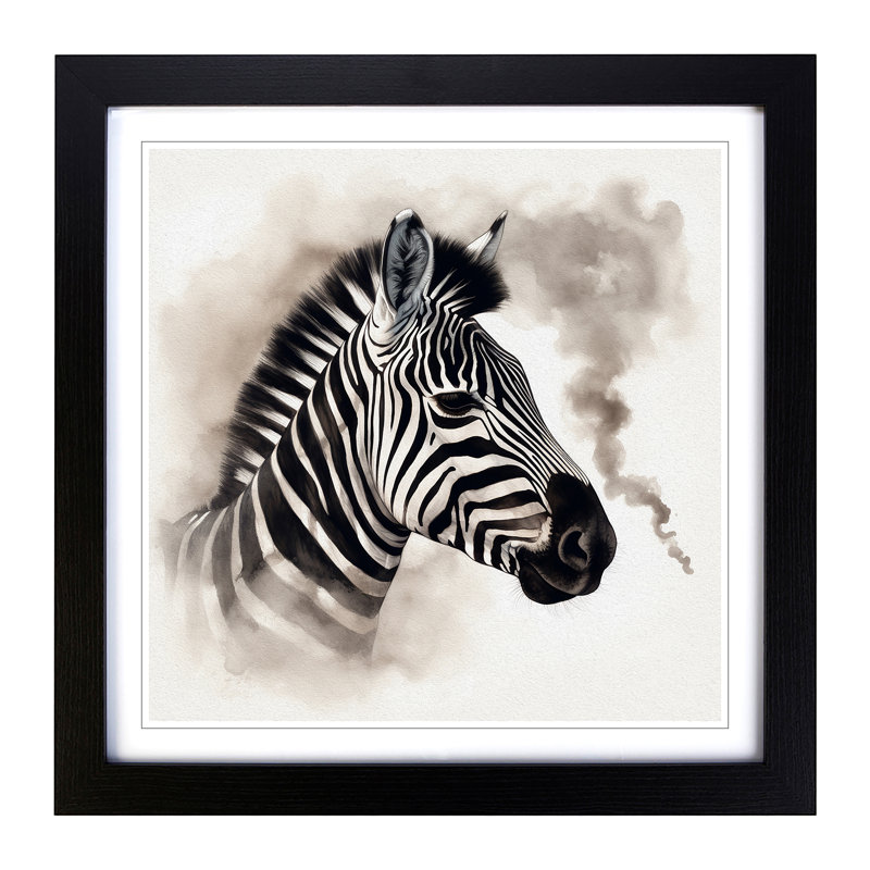 Single Picture Frame Print on Wood, Black Framed