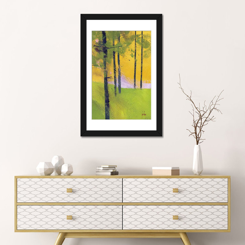 « simple épicéa », reproduction sur toile, Papier beaux-arts encadré noir, H 3 po x l 24 po x P 16 po, Blanc