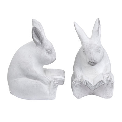 Set of 2 Whimsical Bunny Bookends