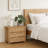 Nordic Style Nightstand With Light Oak Finish 3-Drawer Layout Multi-Functional Storage For Bedroom