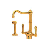 Acqui® Double Handle Kitchen Faucet With Side Spray