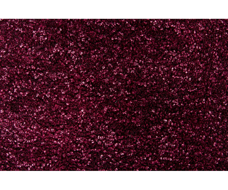 Tapis à poils longs en polyester tissé à la main rouge et brun Nika Authentic, Rectangle 5 pi x 7 pi 6 po