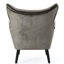 Élégant fauteuil en velours gris convenant à tout fauteuil en velours et à oreilles-283985414