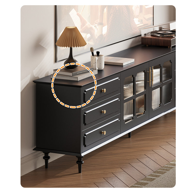 American TV stand, 25.98”H x 70.86”L x 15.74”W