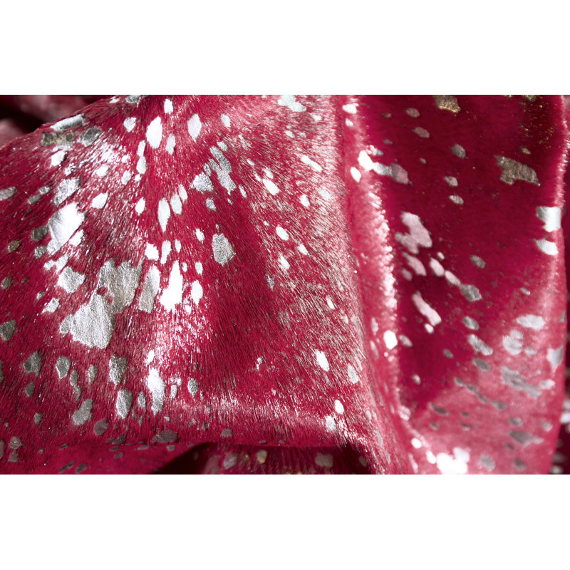 Tapis rouge en cuir de vache fabriqué à la main Houchin
