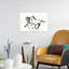 Dynamic Running Horses Minimalist Horse Wall Art Print 1 Piece Wrapped Canvas Wall Art-53458351