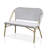 Cato 44.13'' Wide Rectangle Aluminum Loveseat-1176814323