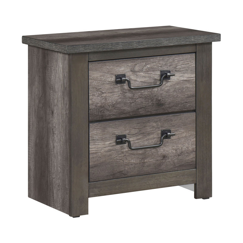 Table de chevet 2 pour chambre à coucher en gris - qualité de fabrication