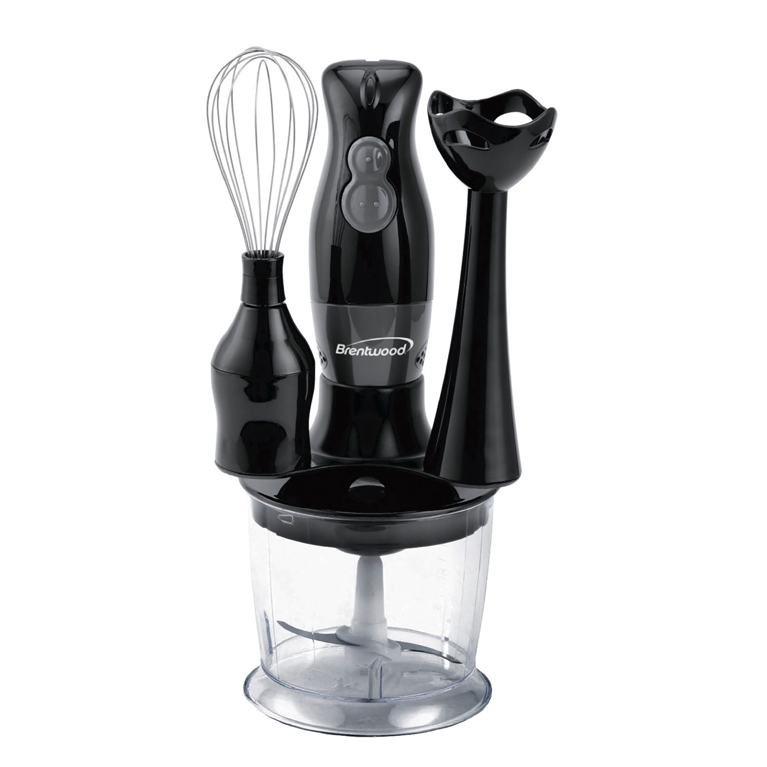 Ovente Electric Immersion Hand Blender 300 Watt 2 Mixing Speed with Stainless